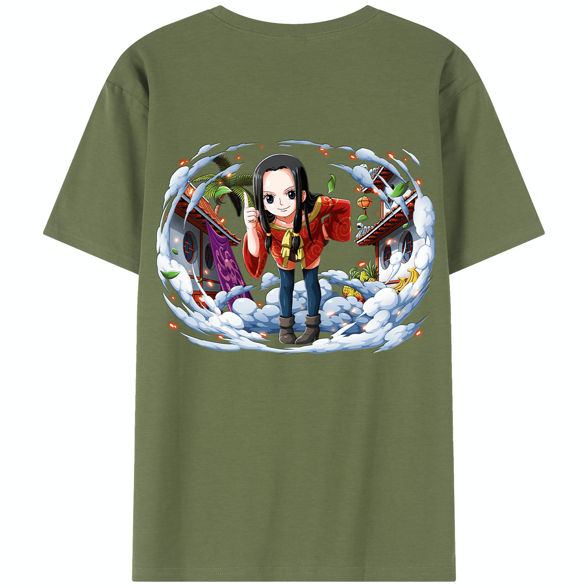 ワンピース ボア・ハンコック ONE PIECE Boa·Hancock 綿100％半袖Tシャツ（背面プリント）
